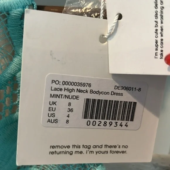 Missguided nwt mint lace and nude choker halter neck bodycon cocktail dress 4 - Picture 8 of 12